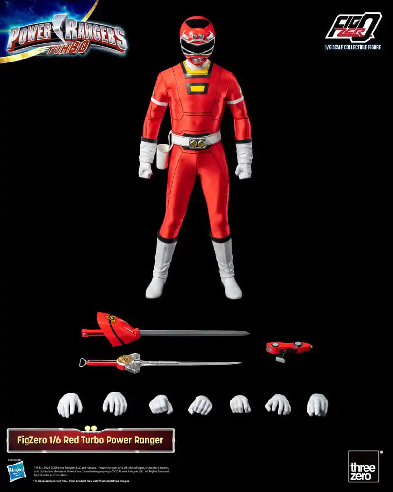 Power Rangers Turbo FigZero akcijska figura 1/6 Red Turbo Power Ranger 30 cm fotografija izdelka