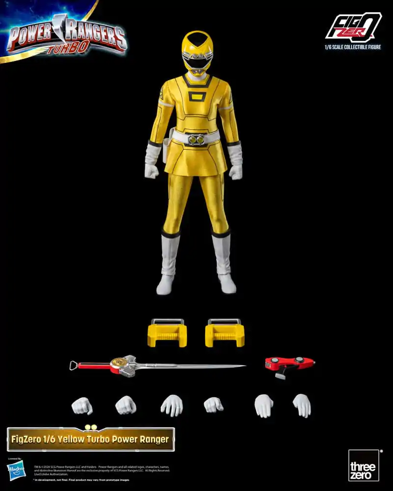 Power Rangers Turbo FigZero akcijska figura 1/6 Yellow Turbo Power Ranger 30 cm fotografija izdelka