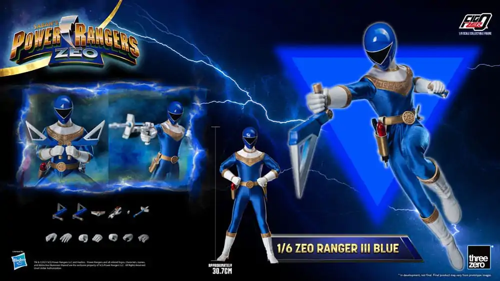 Power Rangers Zeo FigZero akcijska figura 1/6 Ranger III Blue 30 cm fotografija izdelka