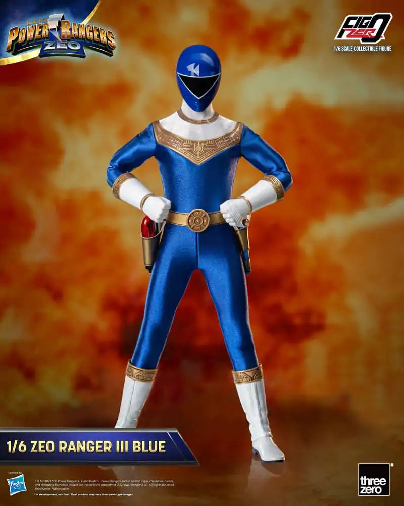 Power Rangers Zeo FigZero akcijska figura 1/6 Ranger III Blue 30 cm fotografija izdelka