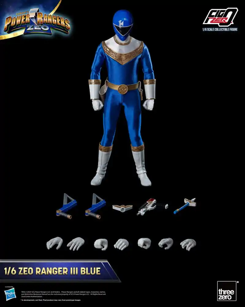 Power Rangers Zeo FigZero akcijska figura 1/6 Ranger III Blue 30 cm fotografija izdelka