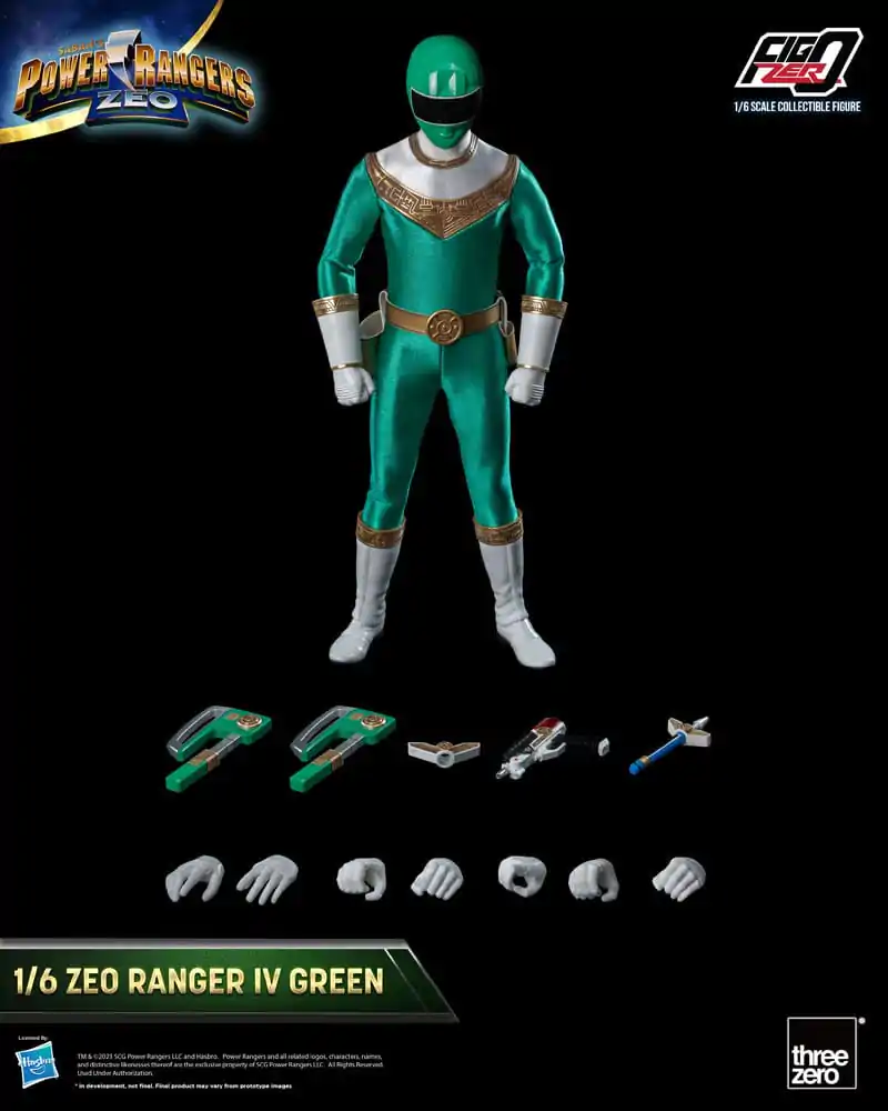 Power Rangers Zeo FigZero akcijska figura 1/6 Ranger IV Green 30 cm fotografija izdelka