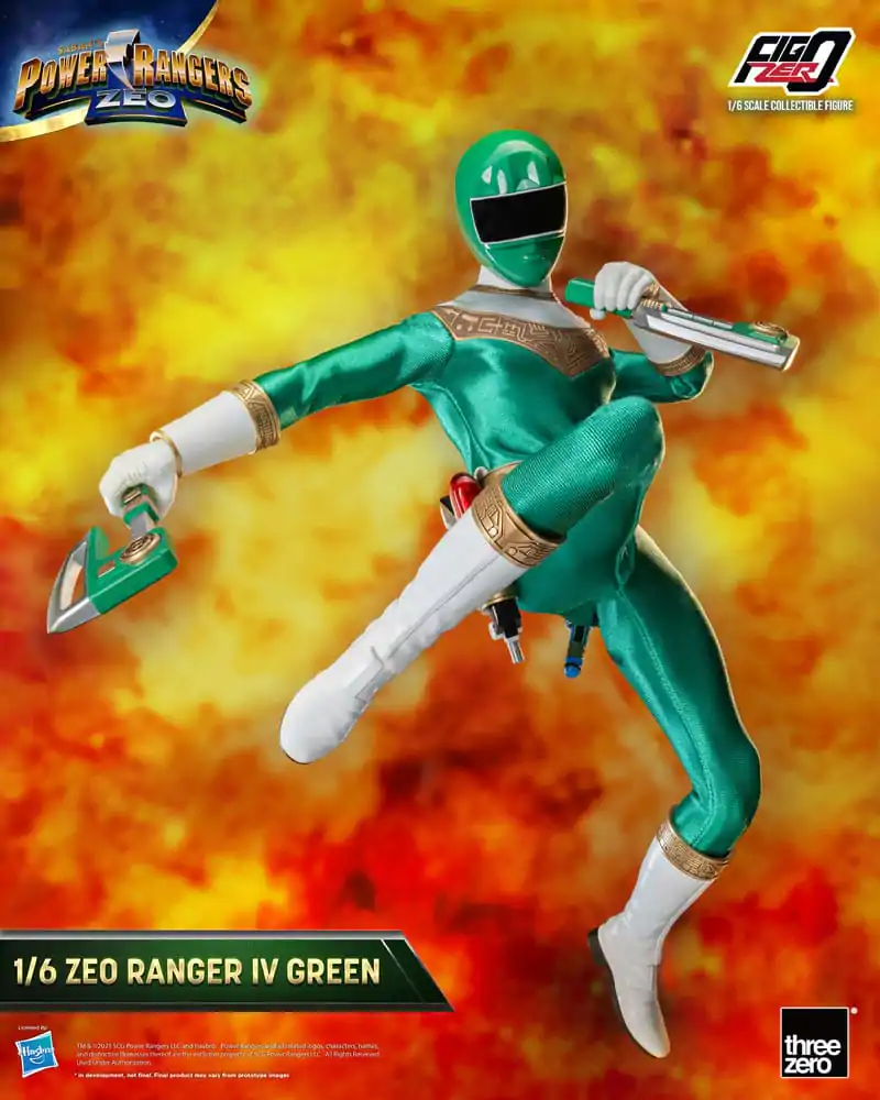 Power Rangers Zeo FigZero akcijska figura 1/6 Ranger IV Green 30 cm fotografija izdelka