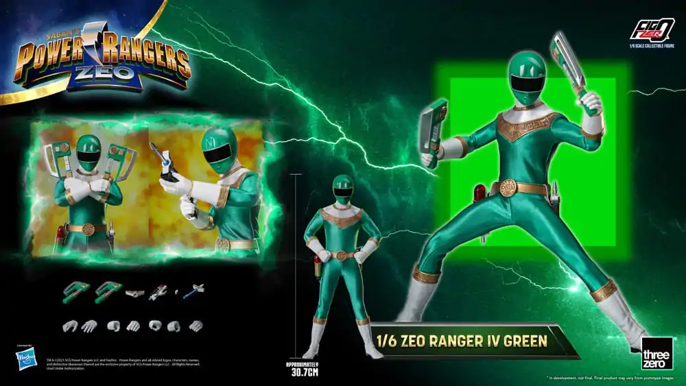 Power Rangers Zeo FigZero akcijska figura 1/6 Ranger IV Green 30 cm fotografija izdelka