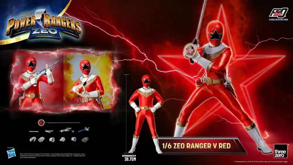 Power Rangers Zeo FigZero akcijska figura 1/6 Ranger V Red 30 cm fotografija izdelka