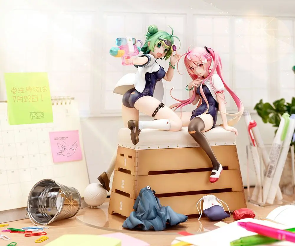 Poyoyon Rock Artwork Collection PVC Kip 1/5.5 Midori & Pink Sukumizu 28 cm fotografija izdelka