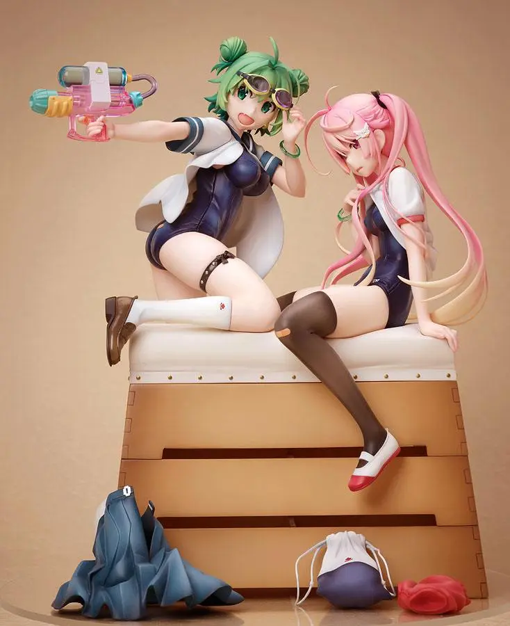 Poyoyon Rock Artwork Collection PVC Kip 1/5.5 Midori & Pink Sukumizu 28 cm fotografija izdelka