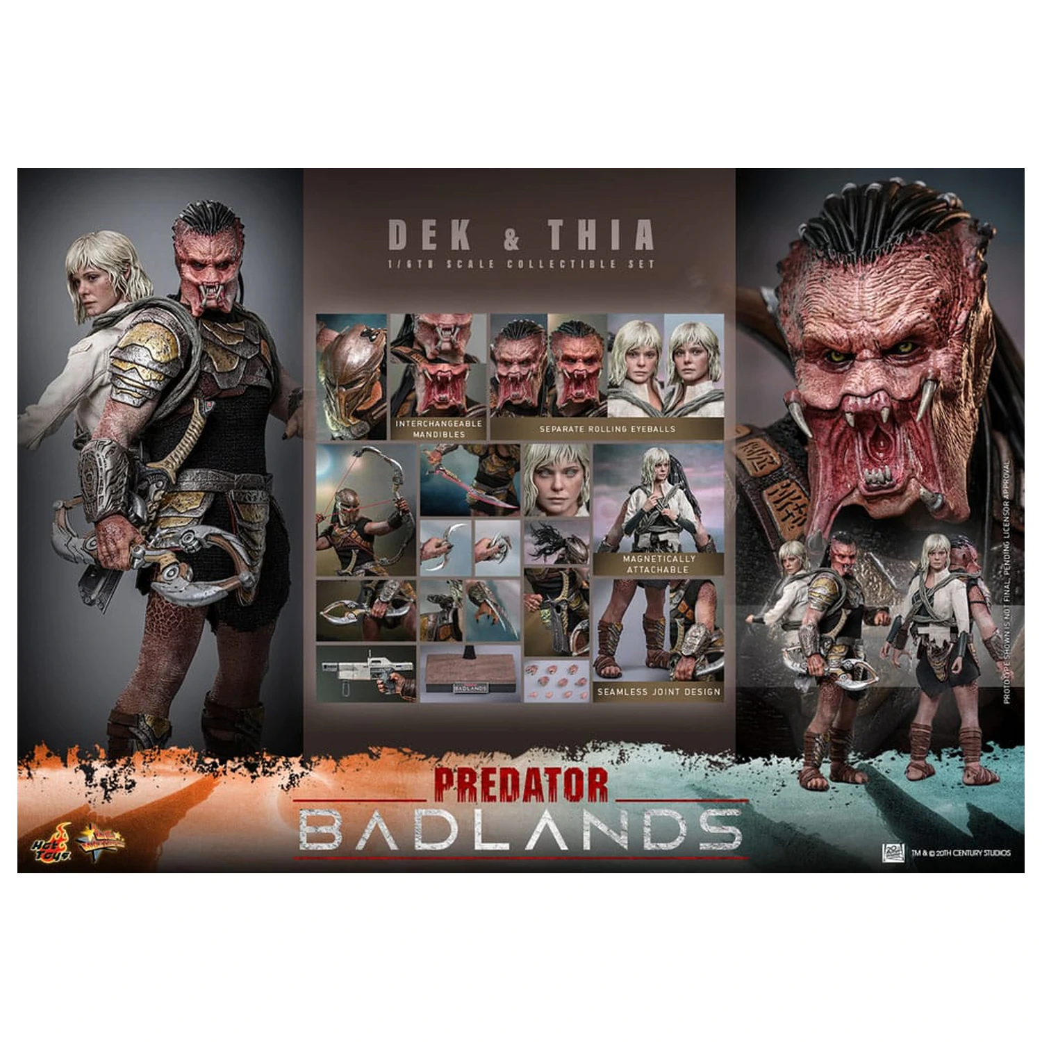 Predator: Badlands Movie Masterpiece akcijska figura 1/6 Dek & Thia 30 cm fotografija izdelka