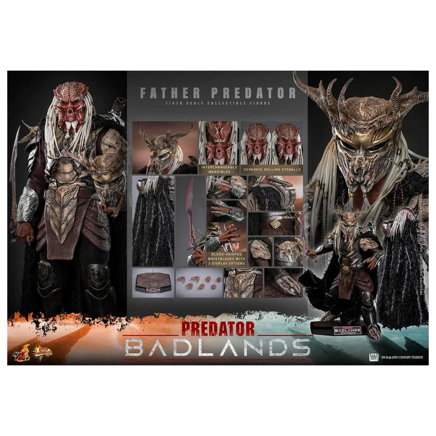 Predator: Badlands Movie Masterpiece akcijska figura 1/6 Njohrr 36 cm fotografija izdelka
