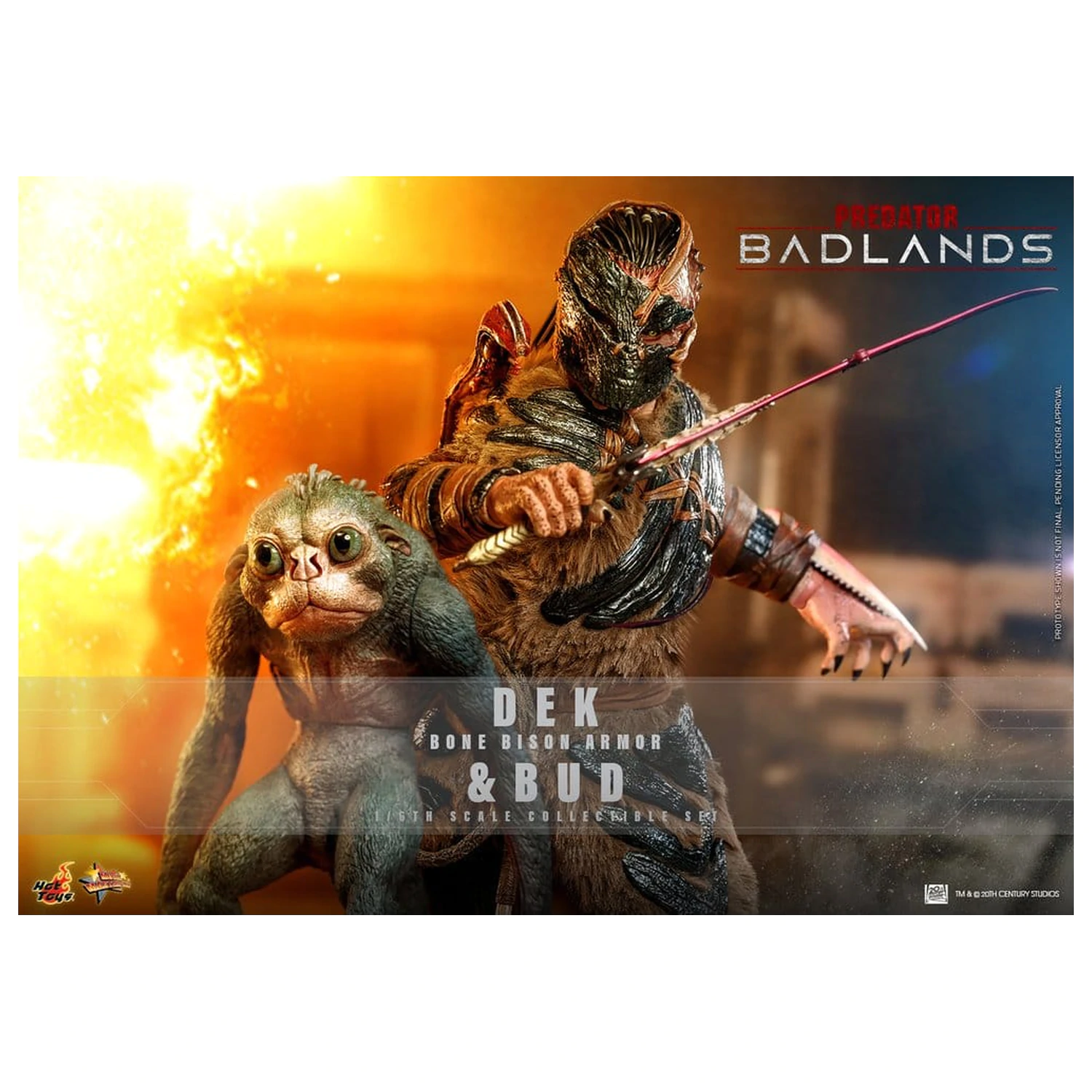 Predator: Badlands Movie Masterpiece akcijske figure 2-pak, 1/6 Dek (Bone Bison Armor) in Bud, 31 cm fotografija izdelka