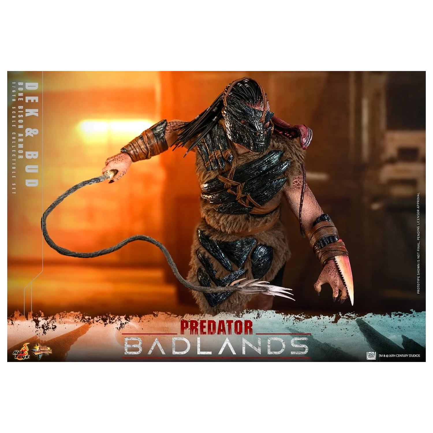 Predator: Badlands Movie Masterpiece akcijske figure 2-pak, 1/6 Dek (Bone Bison Armor) in Bud, 31 cm fotografija izdelka