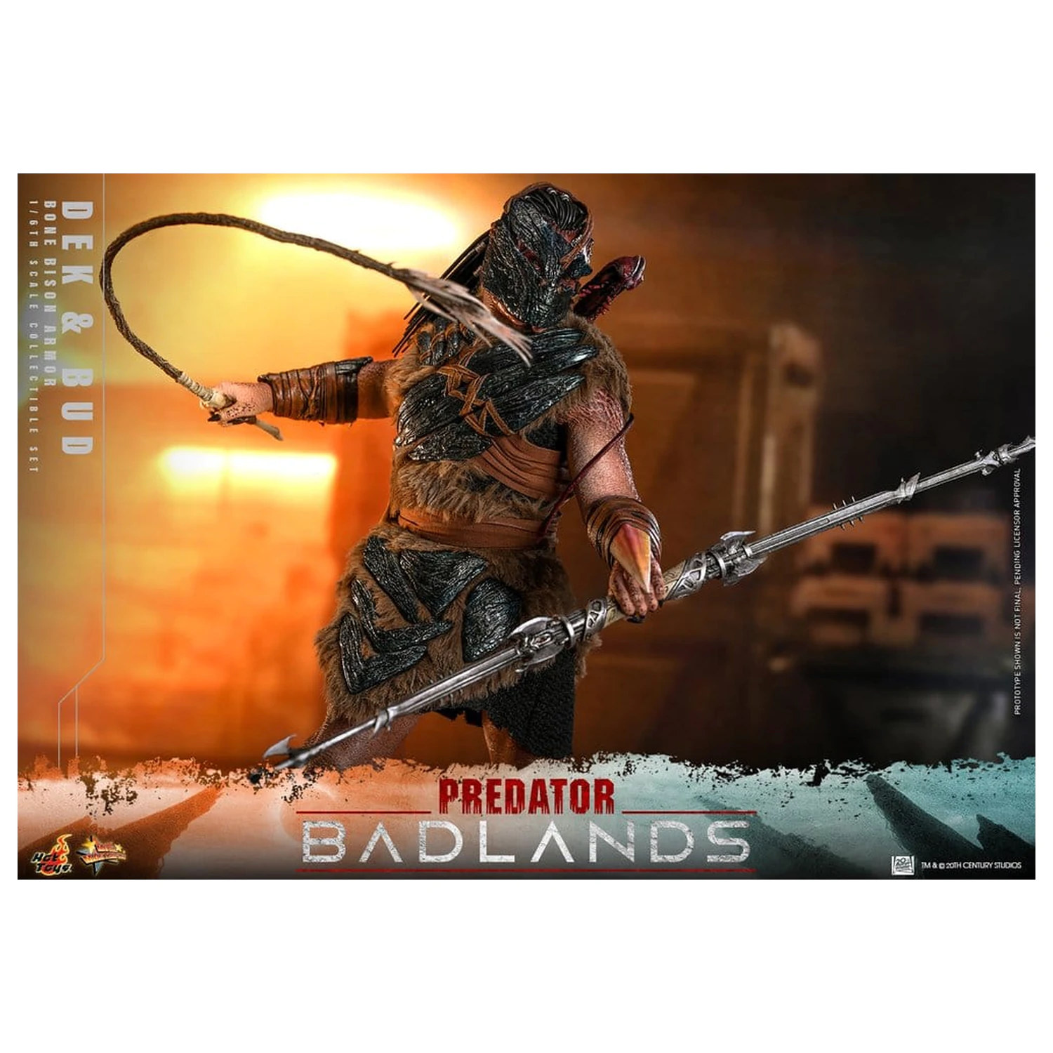 Predator: Badlands Movie Masterpiece akcijske figure 2-pak, 1/6 Dek (Bone Bison Armor) in Bud, 31 cm fotografija izdelka