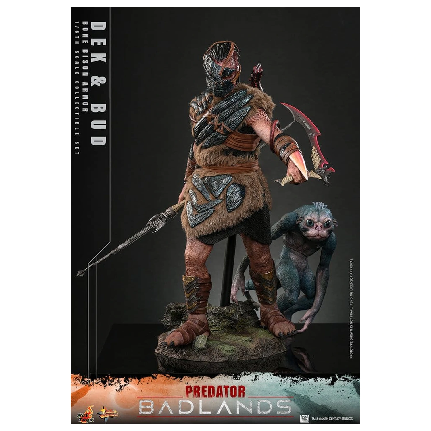 Predator: Badlands Movie Masterpiece akcijske figure 2-pak, 1/6 Dek (Bone Bison Armor) in Bud, 31 cm fotografija izdelka