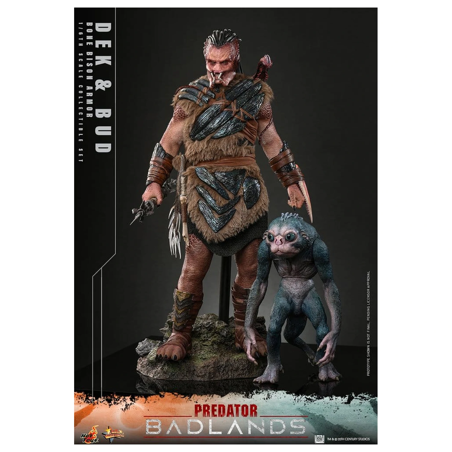 Predator: Badlands Movie Masterpiece akcijske figure 2-pak, 1/6 Dek (Bone Bison Armor) in Bud, 31 cm fotografija izdelka