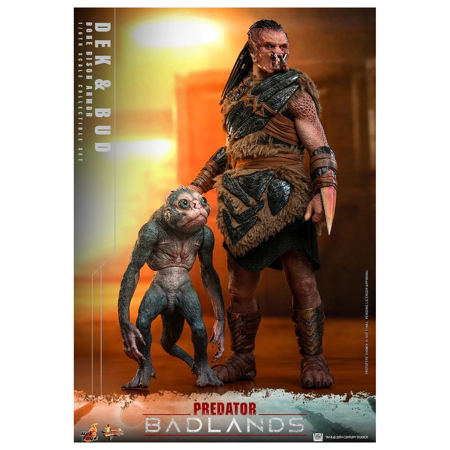 Predator: Badlands Movie Masterpiece akcijske figure 2-pak, 1/6 Dek (Bone Bison Armor) in Bud, 31 cm fotografija izdelka