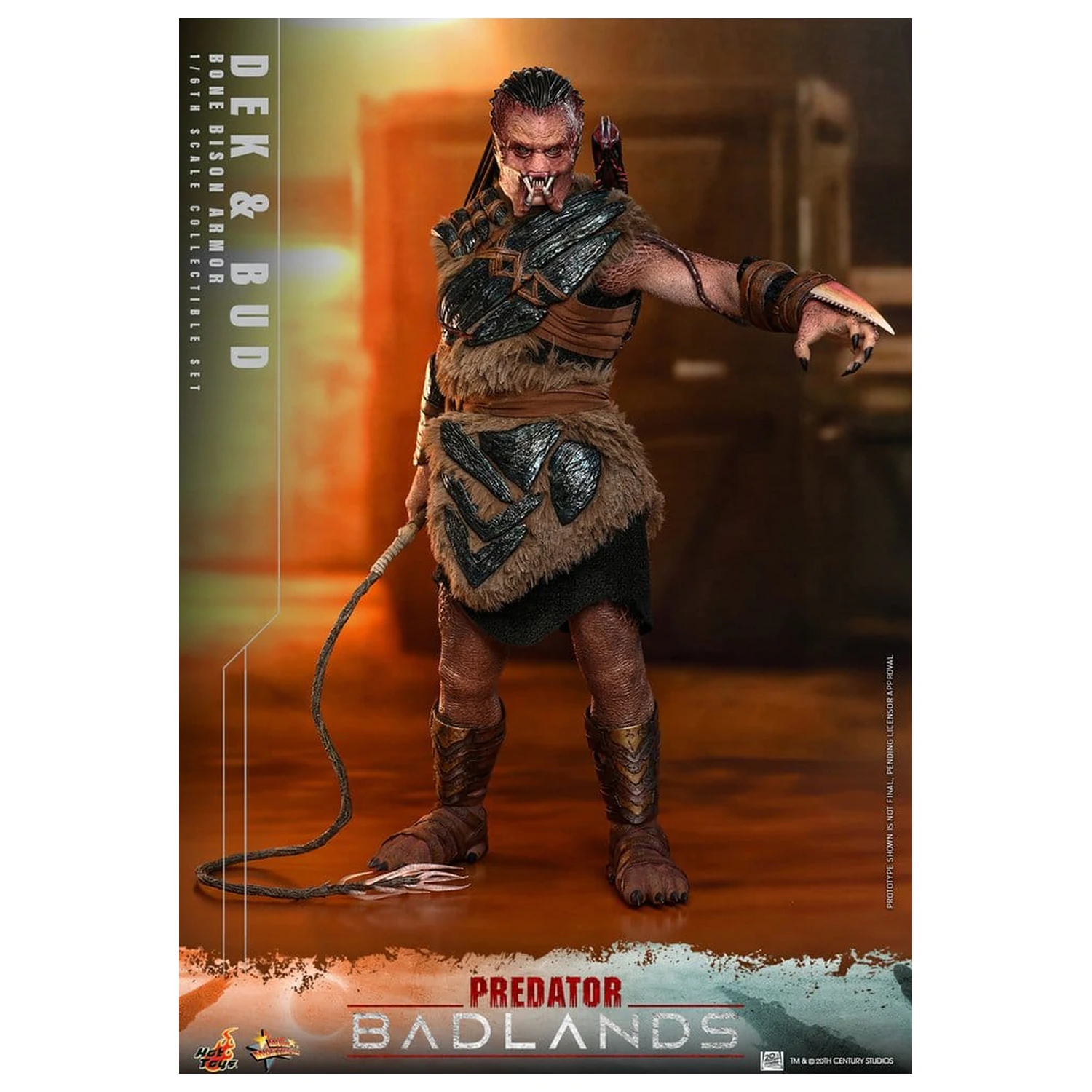 Predator: Badlands Movie Masterpiece akcijske figure 2-pak, 1/6 Dek (Bone Bison Armor) in Bud, 31 cm fotografija izdelka