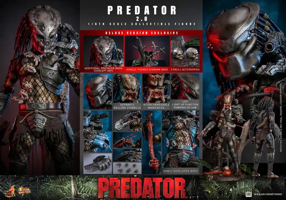 Predator Movie Masterpiece akcijska figura 1/6 Predator (2.0) Deluxe Version 34 cm fotografija izdelka