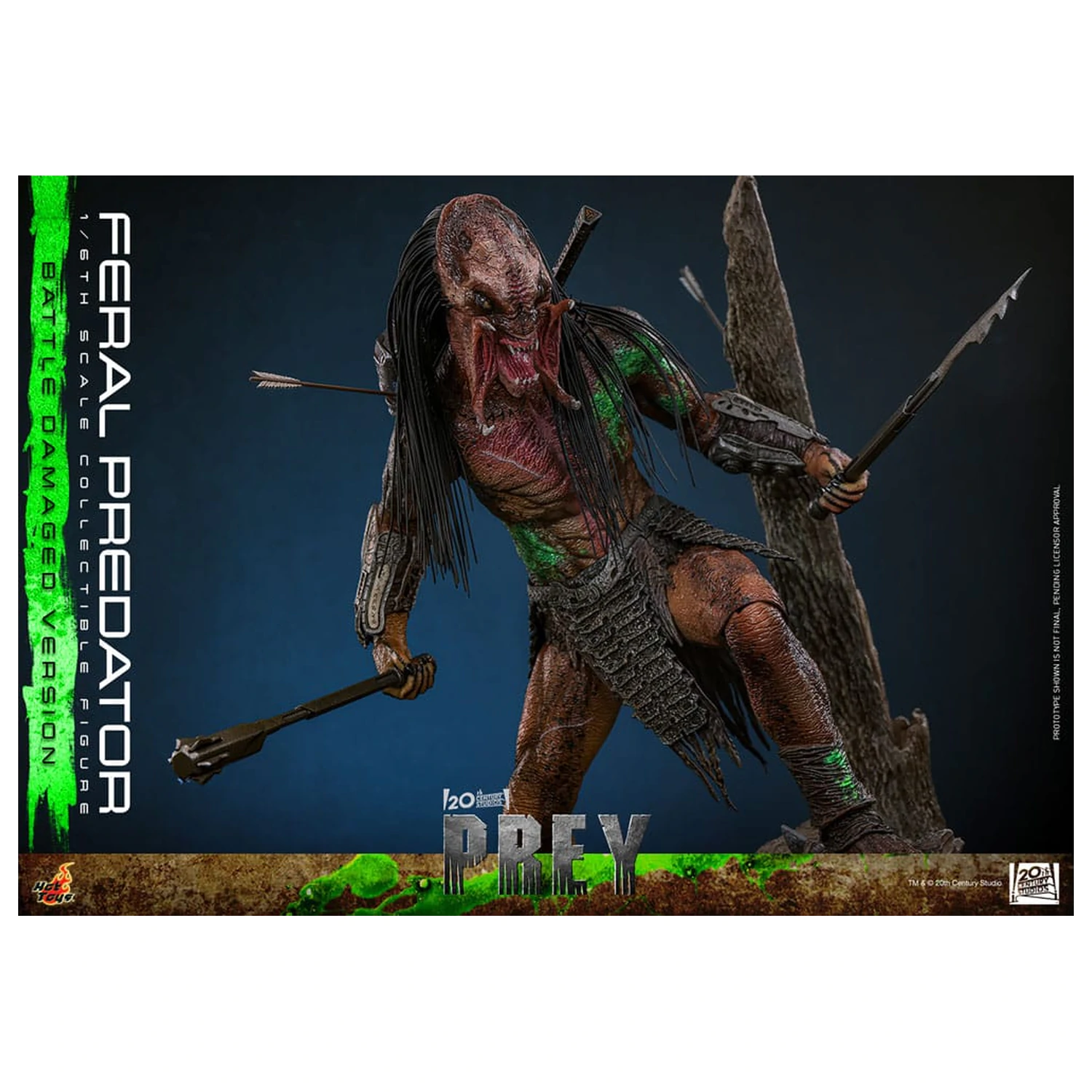 Prey Action Figure 1/6 Feral Predator (Battle Damaged Version) 37 centimetrov fotografija izdelka
