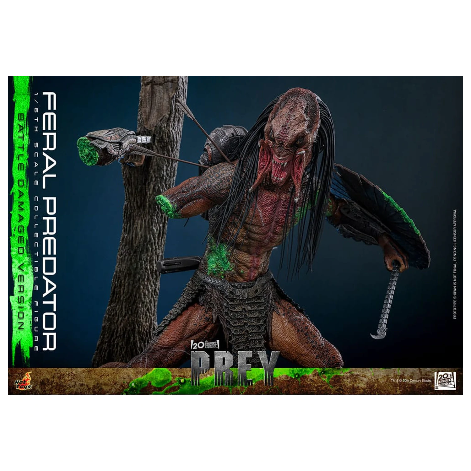 Prey Action Figure 1/6 Feral Predator (Battle Damaged Version) 37 centimetrov fotografija izdelka