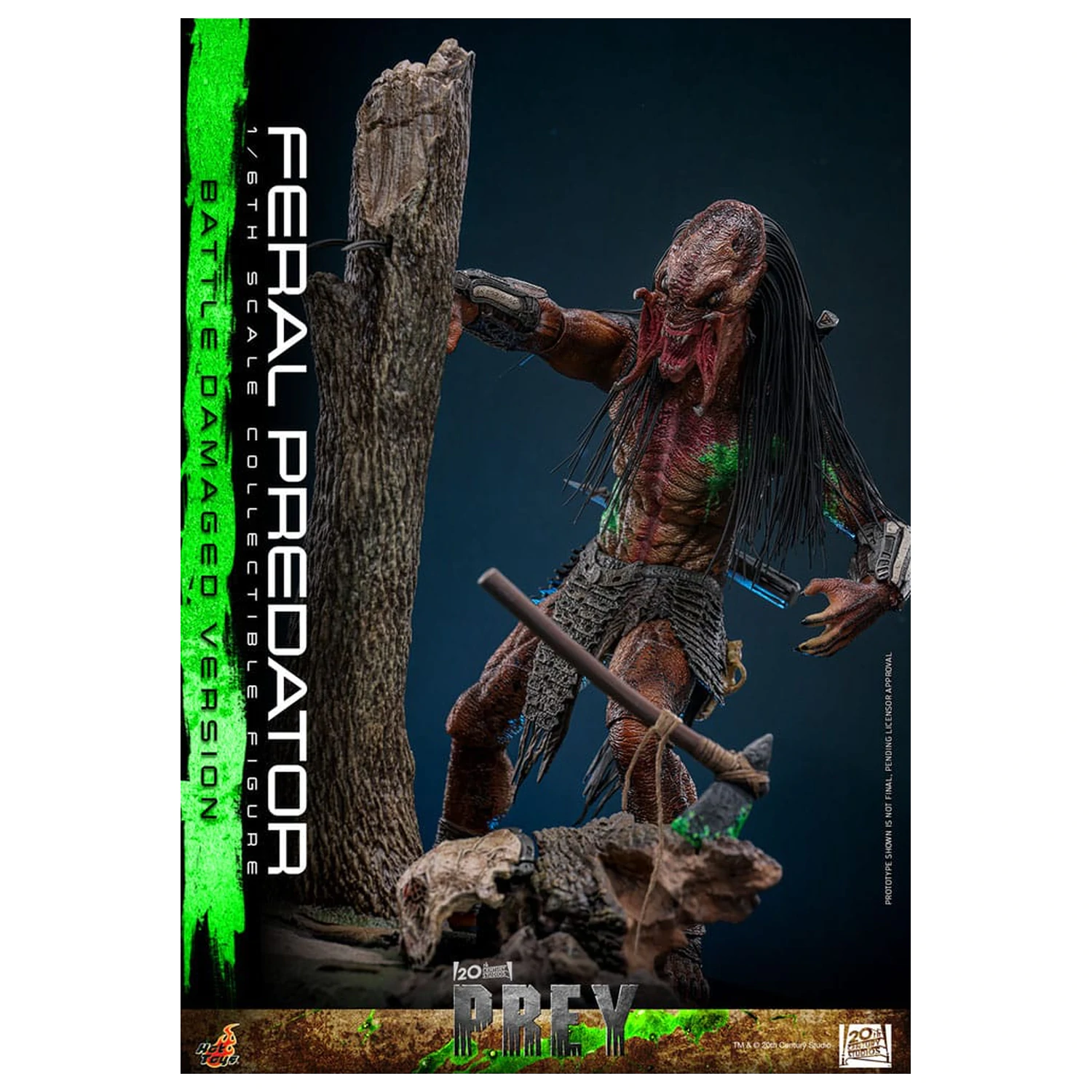 Prey Action Figure 1/6 Feral Predator (Battle Damaged Version) 37 centimetrov fotografija izdelka