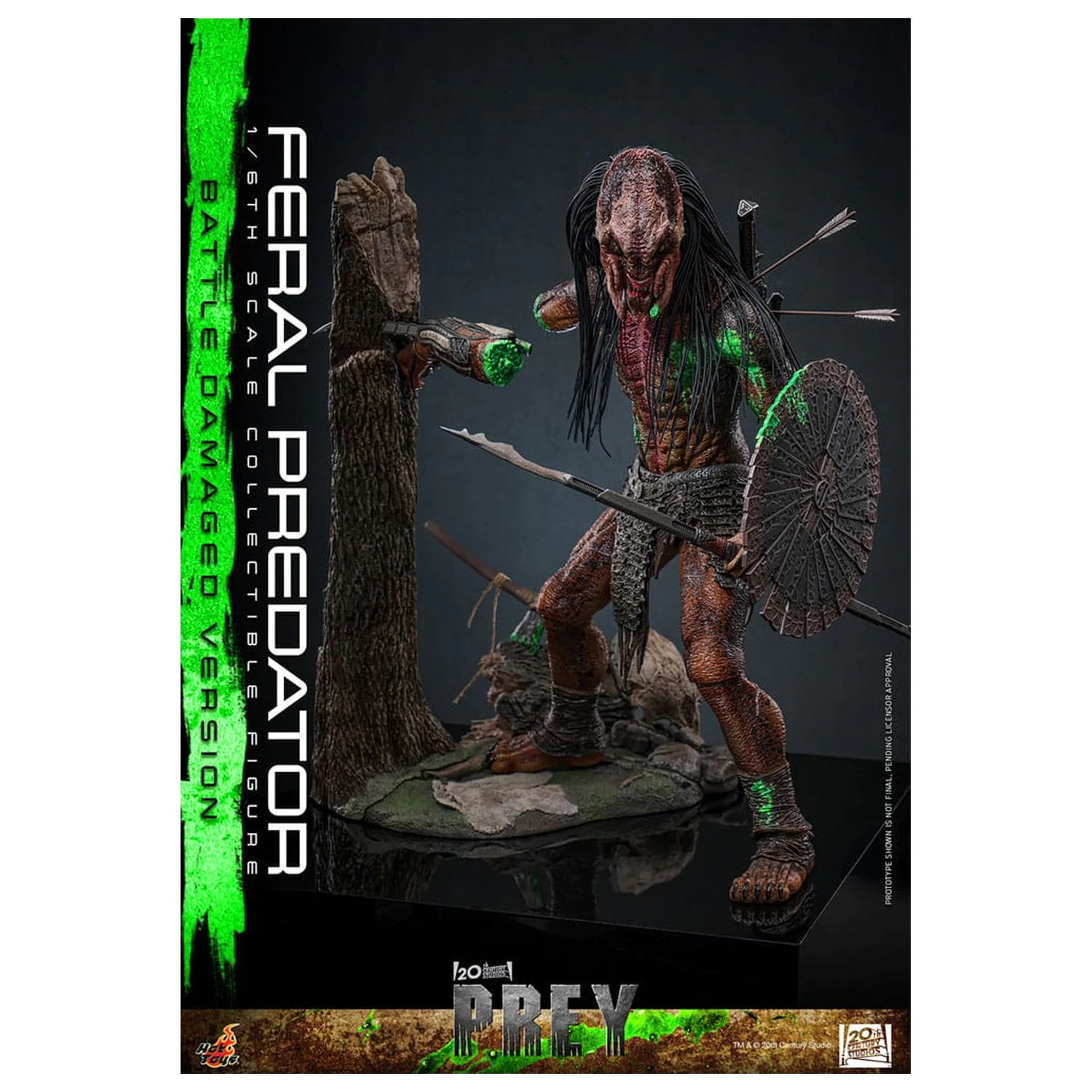 Prey Action Figure 1/6 Feral Predator (Battle Damaged Version) 37 centimetrov fotografija izdelka