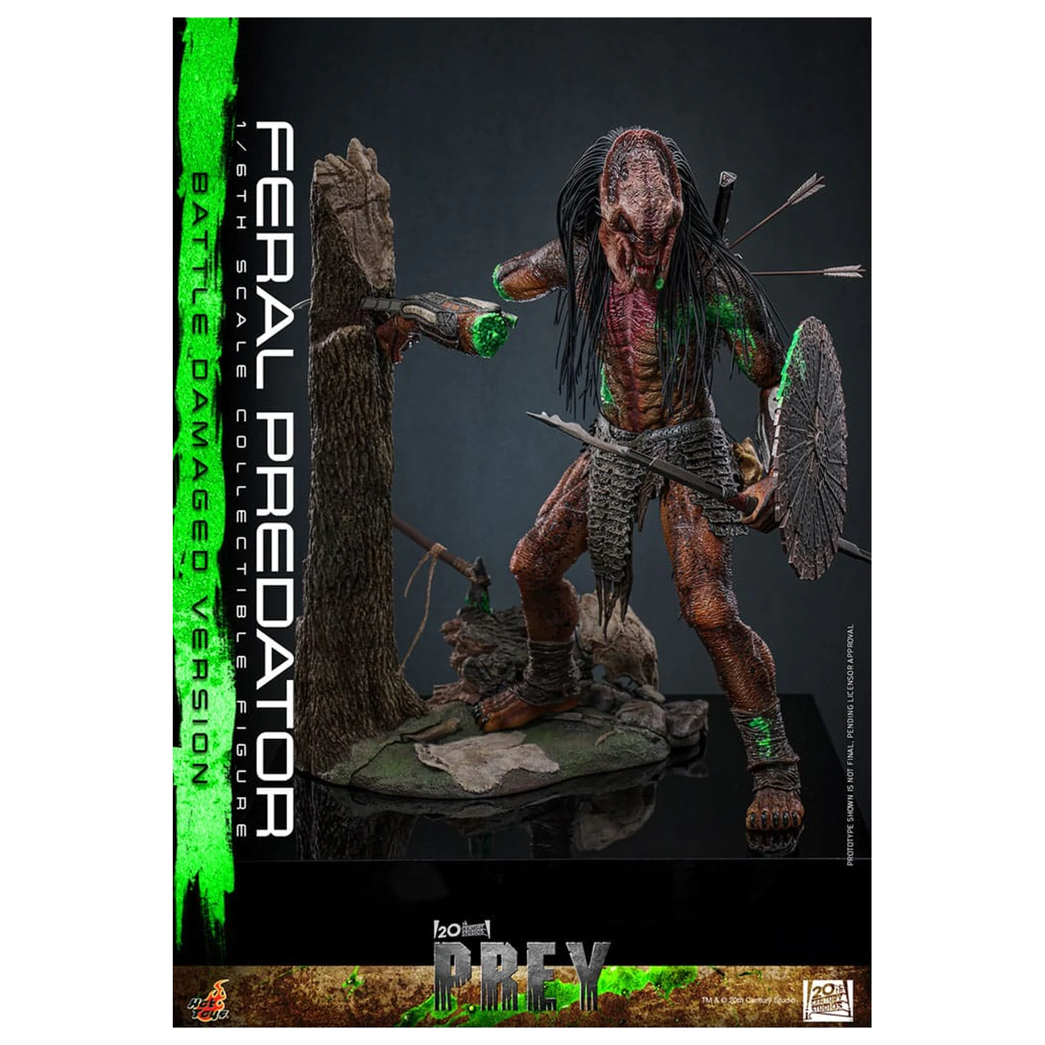 Prey Action Figure 1/6 Feral Predator (Battle Damaged Version) 37 centimetrov fotografija izdelka
