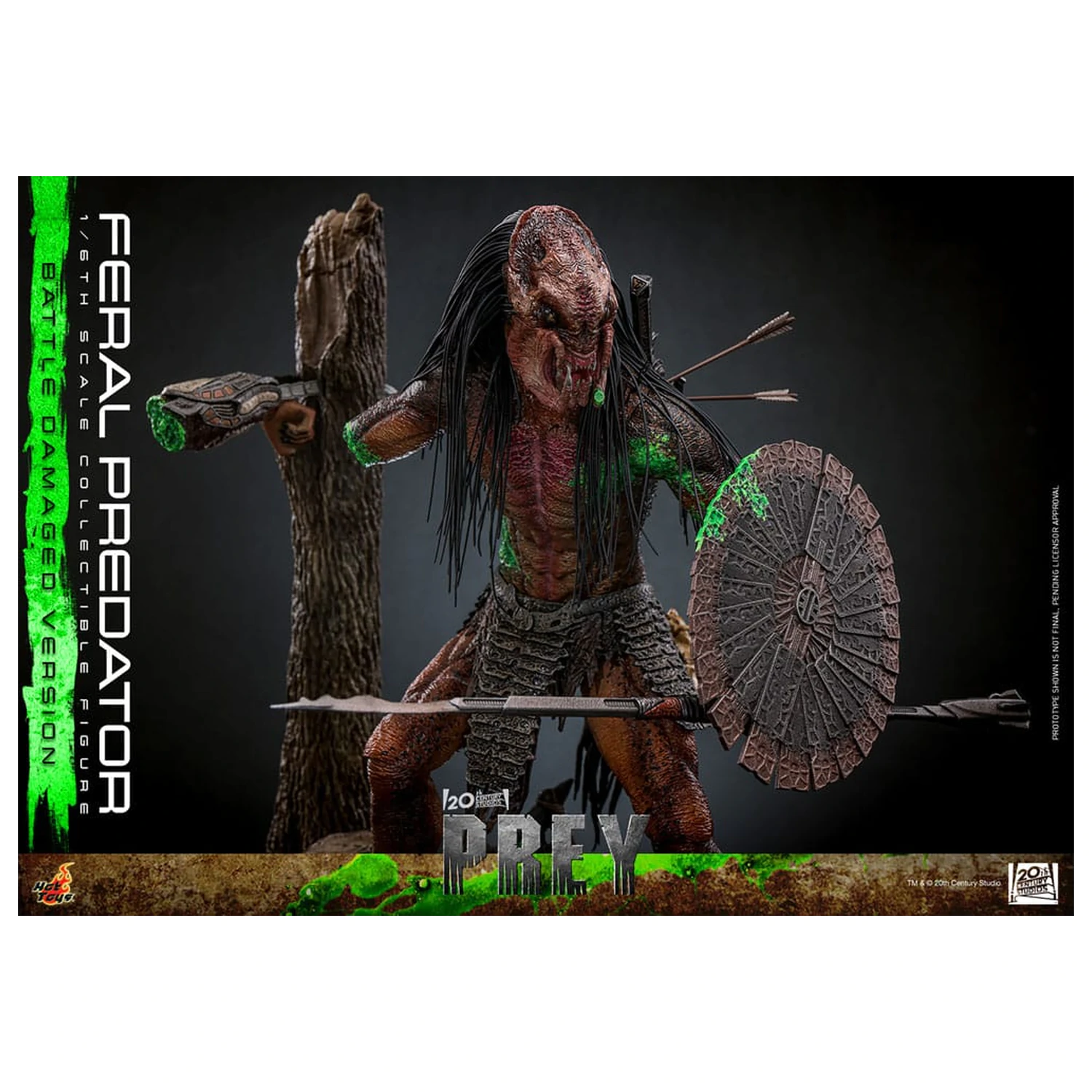 Prey Action Figure 1/6 Feral Predator (Battle Damaged Version) 37 centimetrov fotografija izdelka