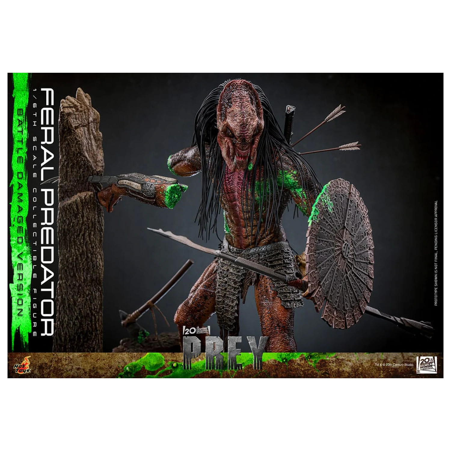 Prey Action Figure 1/6 Feral Predator (Battle Damaged Version) 37 centimetrov fotografija izdelka