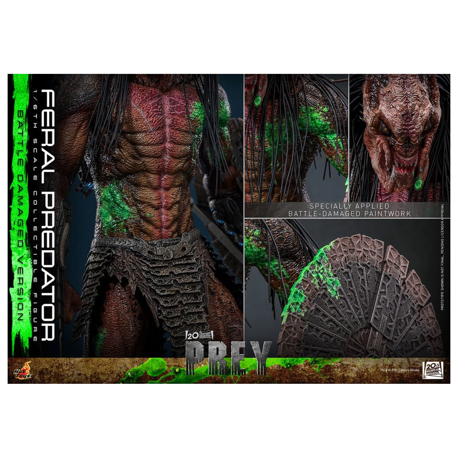 Prey Action Figure 1/6 Feral Predator (Battle Damaged Version) 37 centimetrov fotografija izdelka