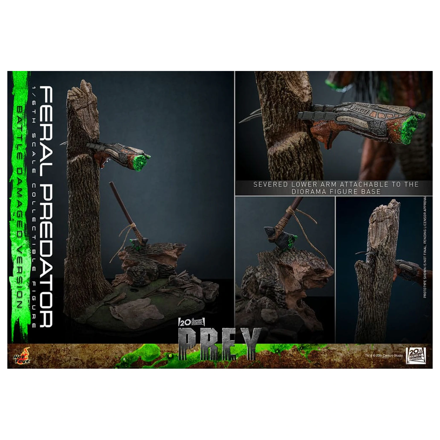 Prey Action Figure 1/6 Feral Predator (Battle Damaged Version) 37 centimetrov fotografija izdelka