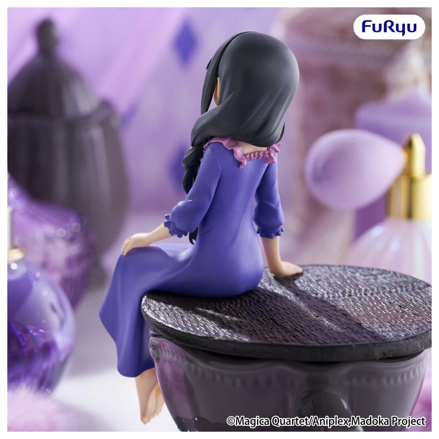 Puella Magi Madoka Magica PVC figura zamašek za skodelico rezancev -Homura Akemi- 15 cm fotografija izdelka
