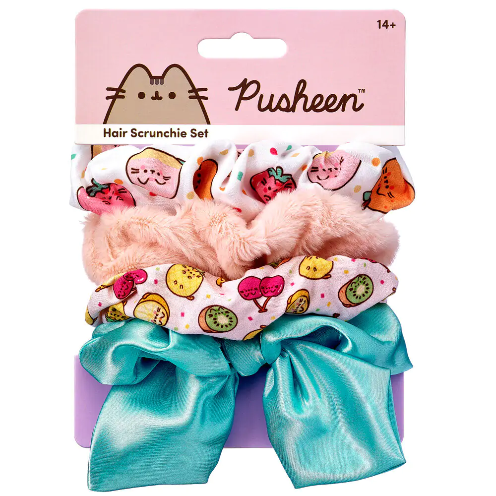 Pusheen Komplet 4 scrunchie gumic za lase fotografija izdelka