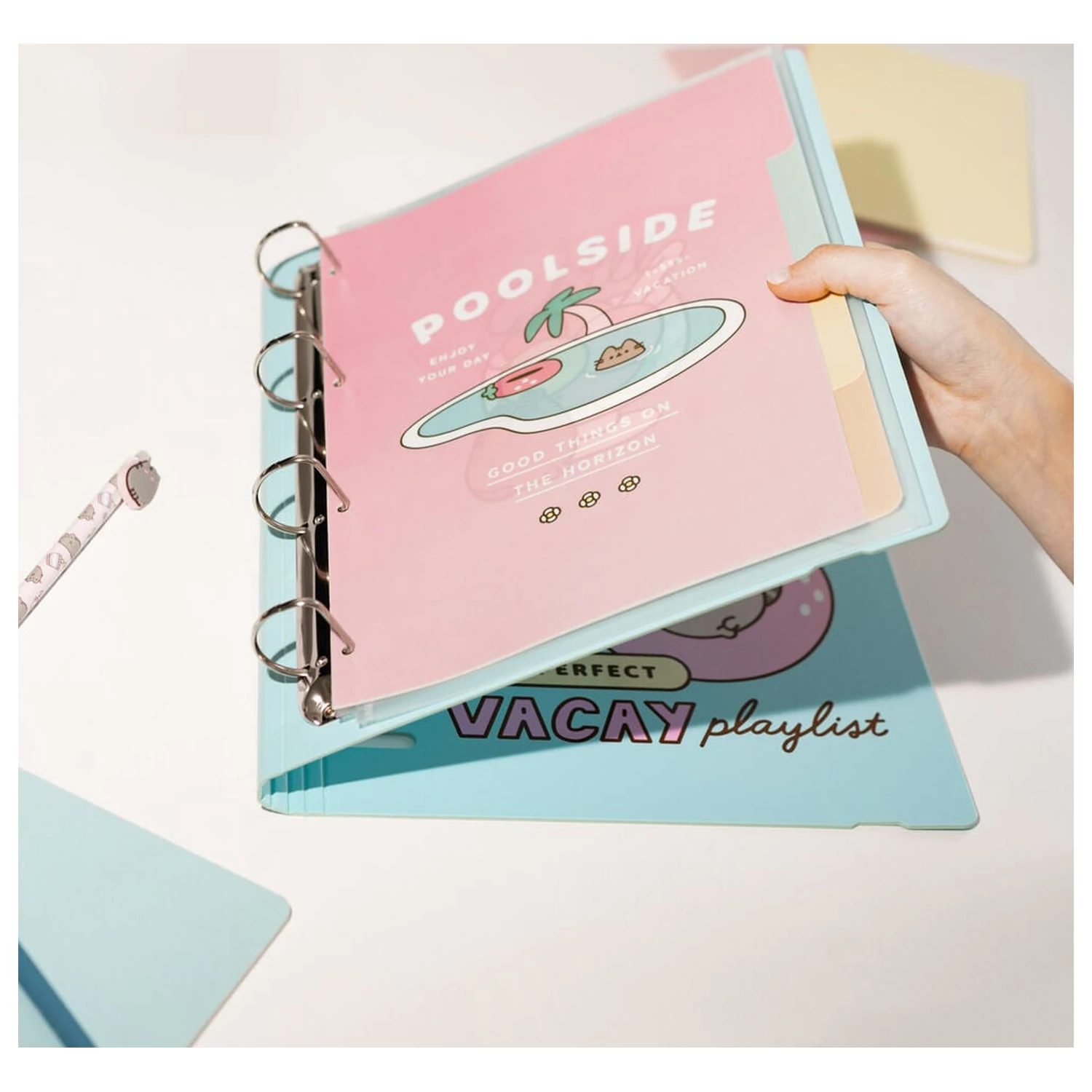 Pusheen registrator s 4 obroči fotografija izdelka