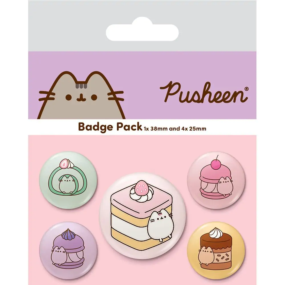 Pusheen Komplet 5 značk fotografija izdelka