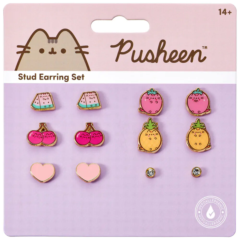 Pusheen Komplet 6 parov uhanov fotografija izdelka