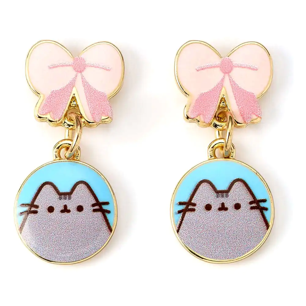 Pusheen uhani Pink Bows fotografija izdelka