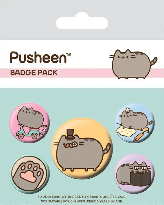 Pusheen Komplet priponk z gumbi 5-Pack Fancy fotografija izdelka