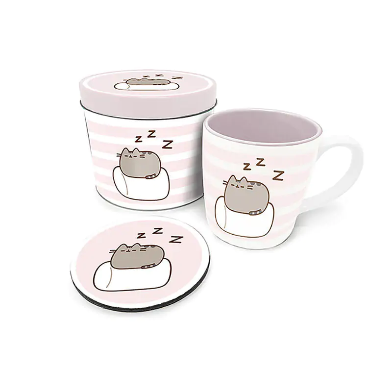 Pusheen darilna *mug* + podstavek fotografija izdelka