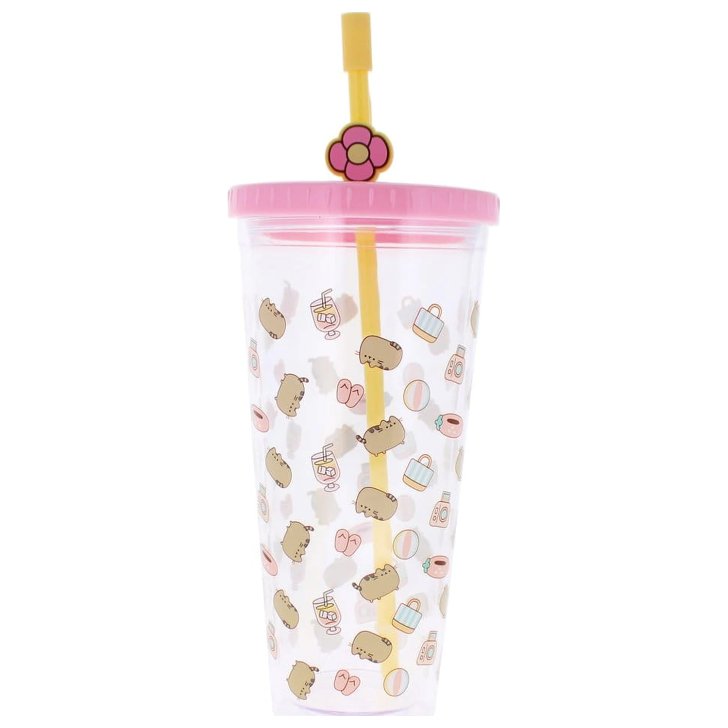 Pusheen kozarec s slamico 700 ml fotografija izdelka