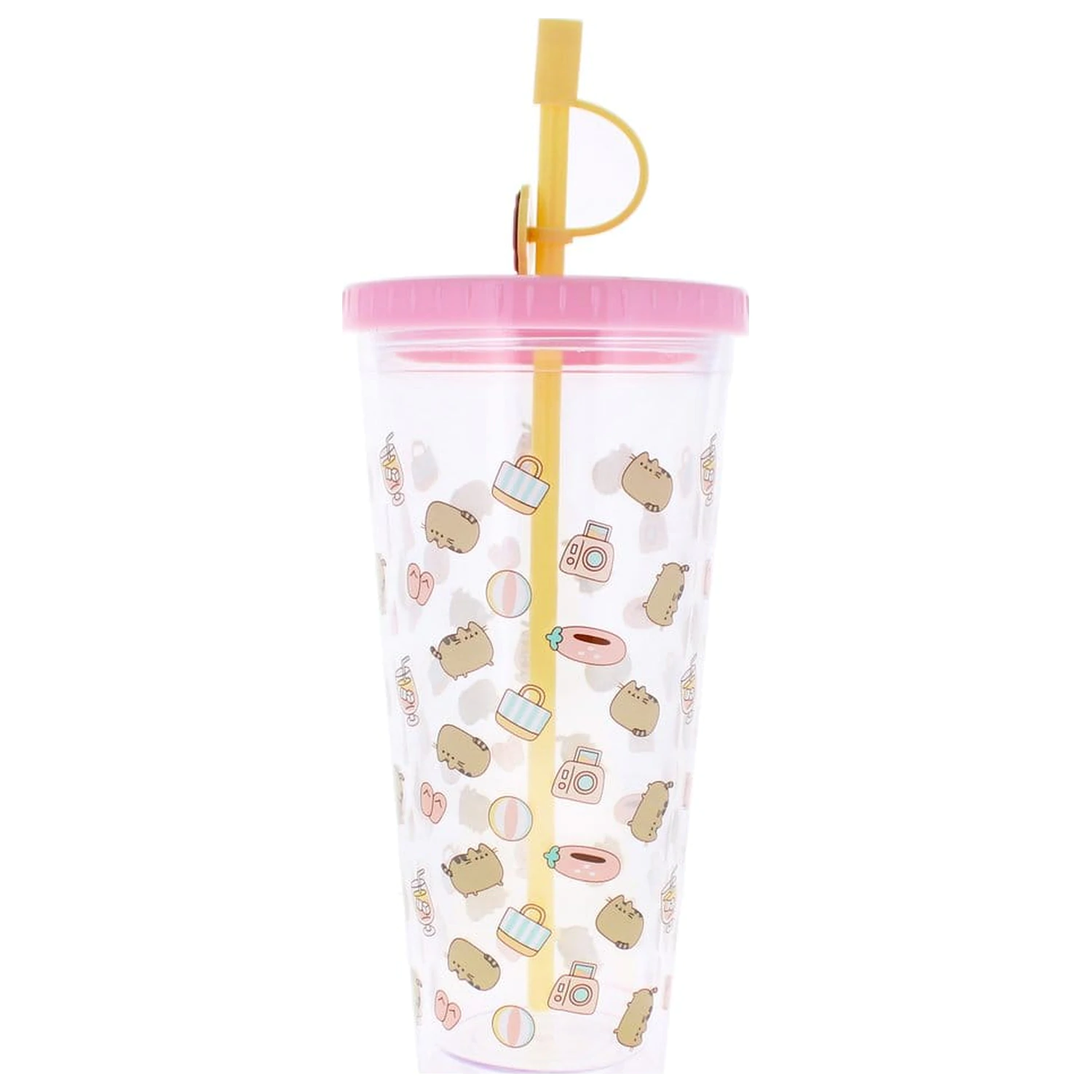 Pusheen kozarec s slamico 700 ml fotografija izdelka