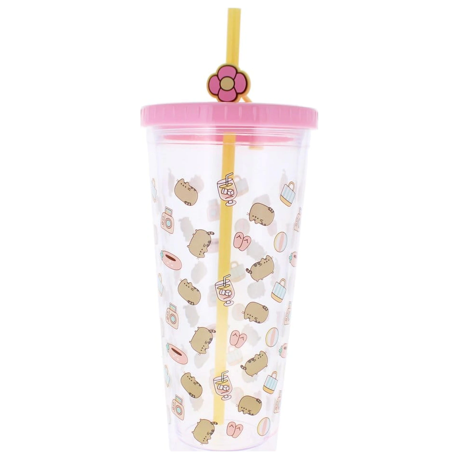 Pusheen kozarec s slamico 700 ml fotografija izdelka