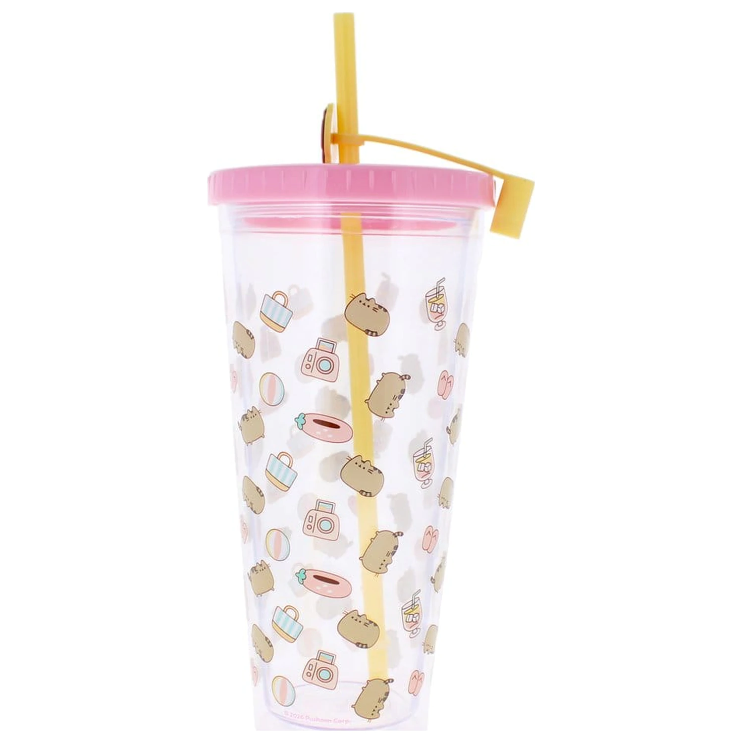 Pusheen kozarec s slamico 700 ml fotografija izdelka