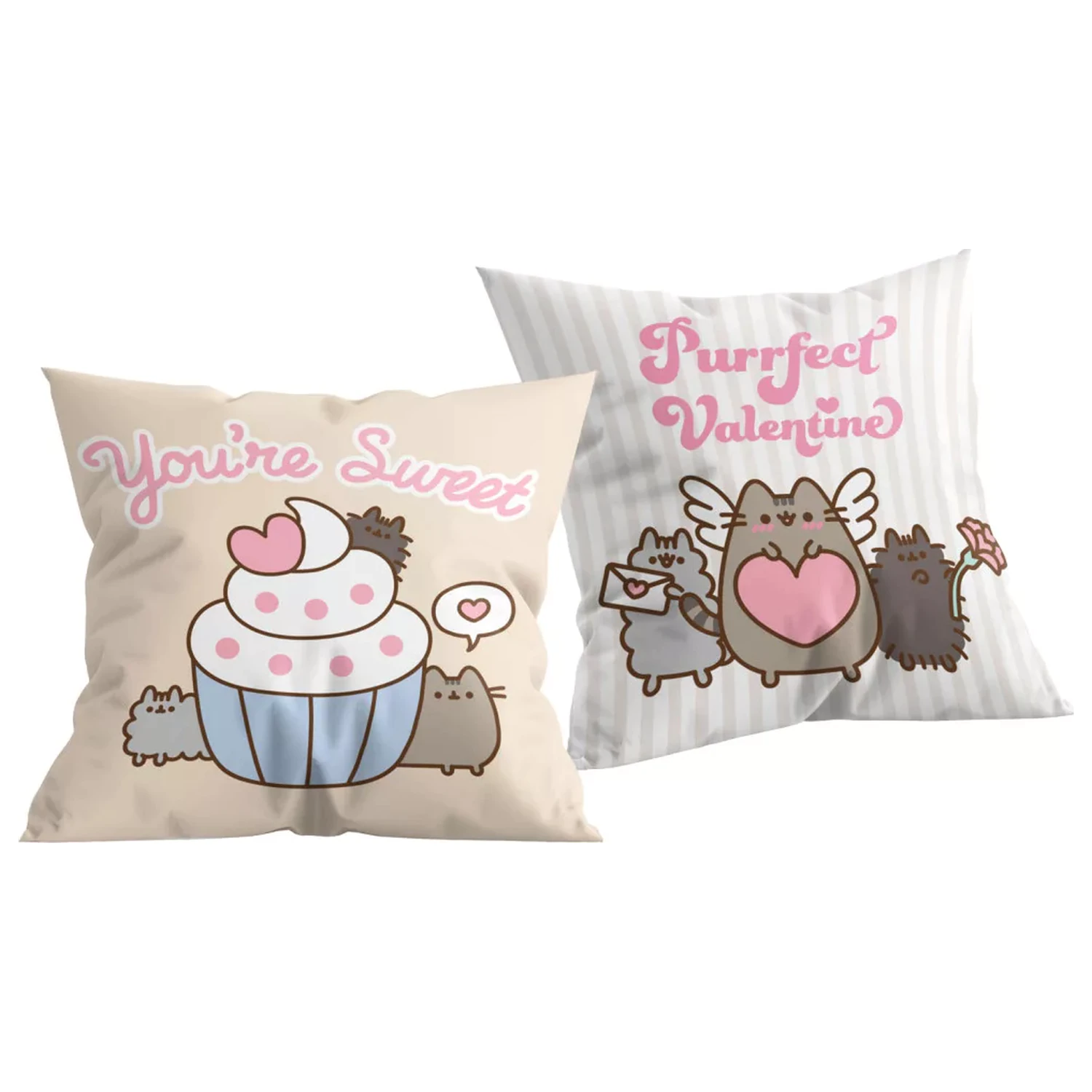 Pusheen Purrfect Valentine vzglavnik, dekorativni vzglavnik 40x40 cm fotografija izdelka