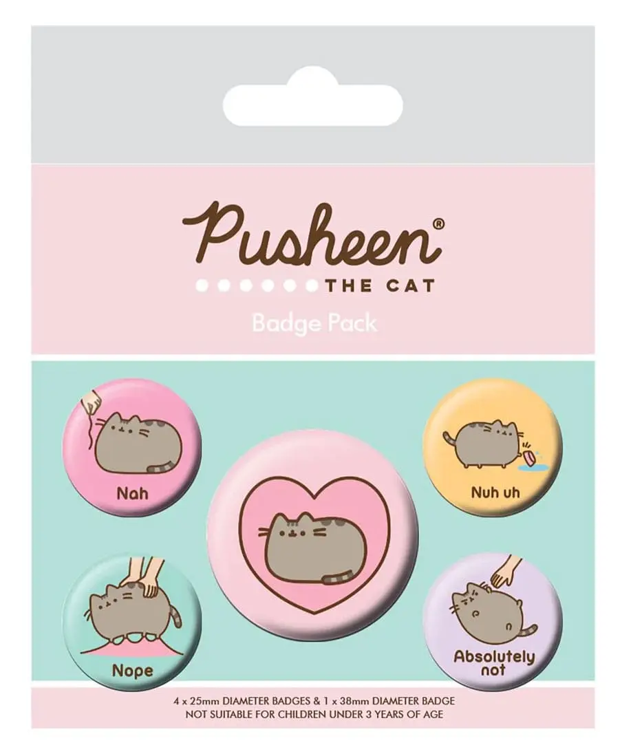 Pusheen Pin-Back Gumbi 5-Pack Pusheen Nah fotografija izdelka