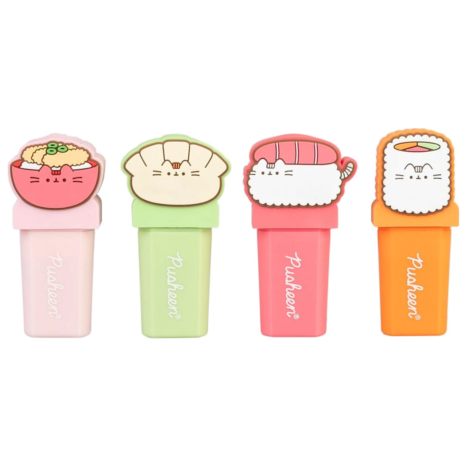 Pusheen Sushi Roll komplet 4 označevalcev z okrasnim pokrovčkom fotografija izdelka