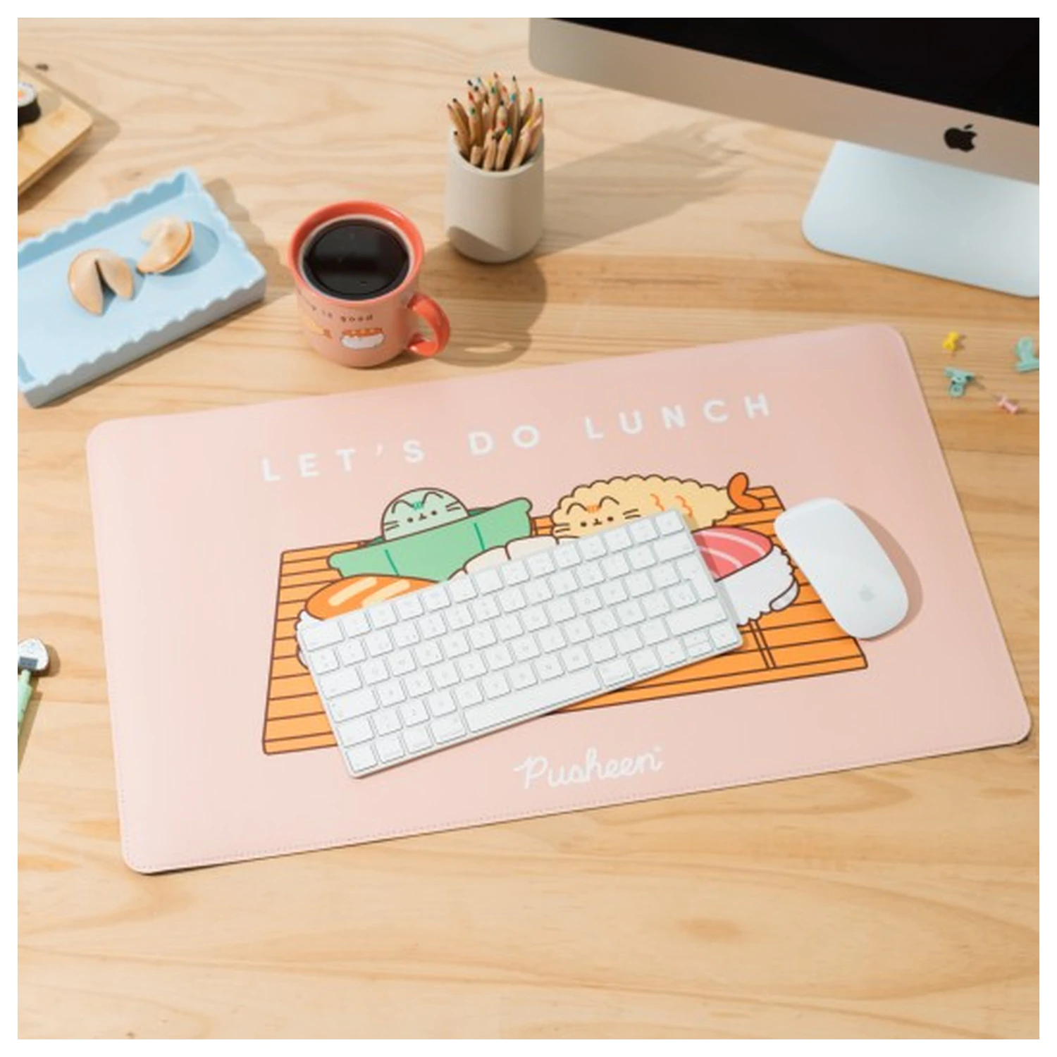 Pusheen Sushi Roll podloga za mizo za igre na srečo fotografija izdelka