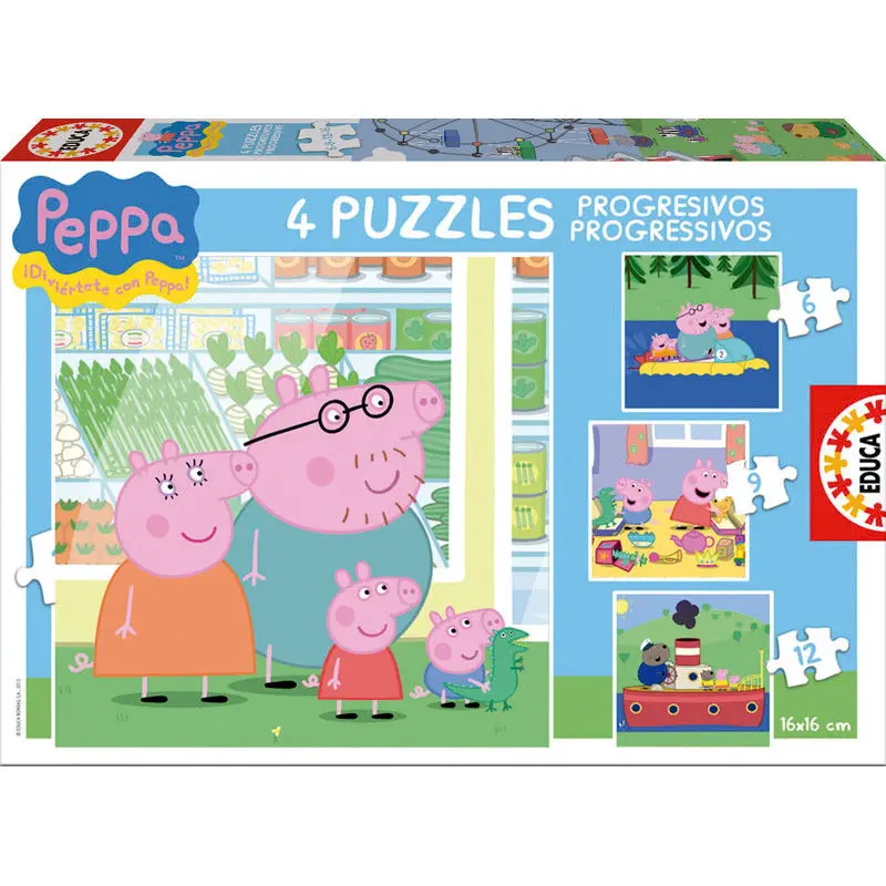 Peppa Pig progresivne sestavljanke 6-9-12-16 kosov fotografija izdelka