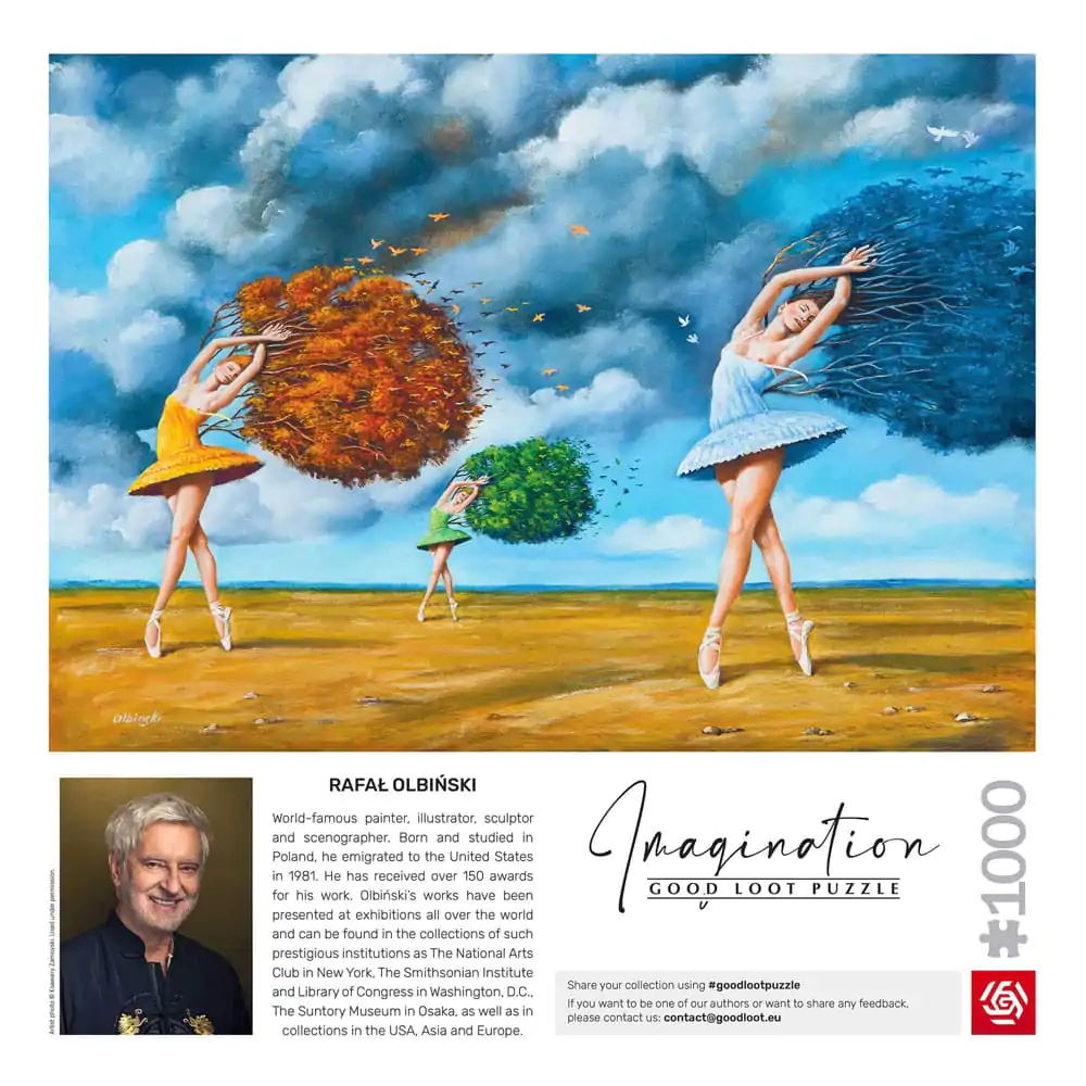 Rafal Olbinski Imagination Puzzle Sestavljanka Oblika barve Zelena (1000 kosov) fotografija izdelka