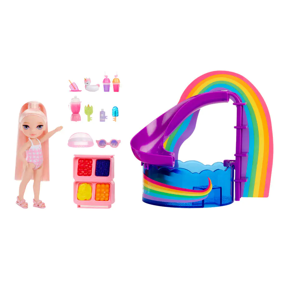 Rainbow High Little Pool Day with Blush igralni set in lutka fotografija izdelka