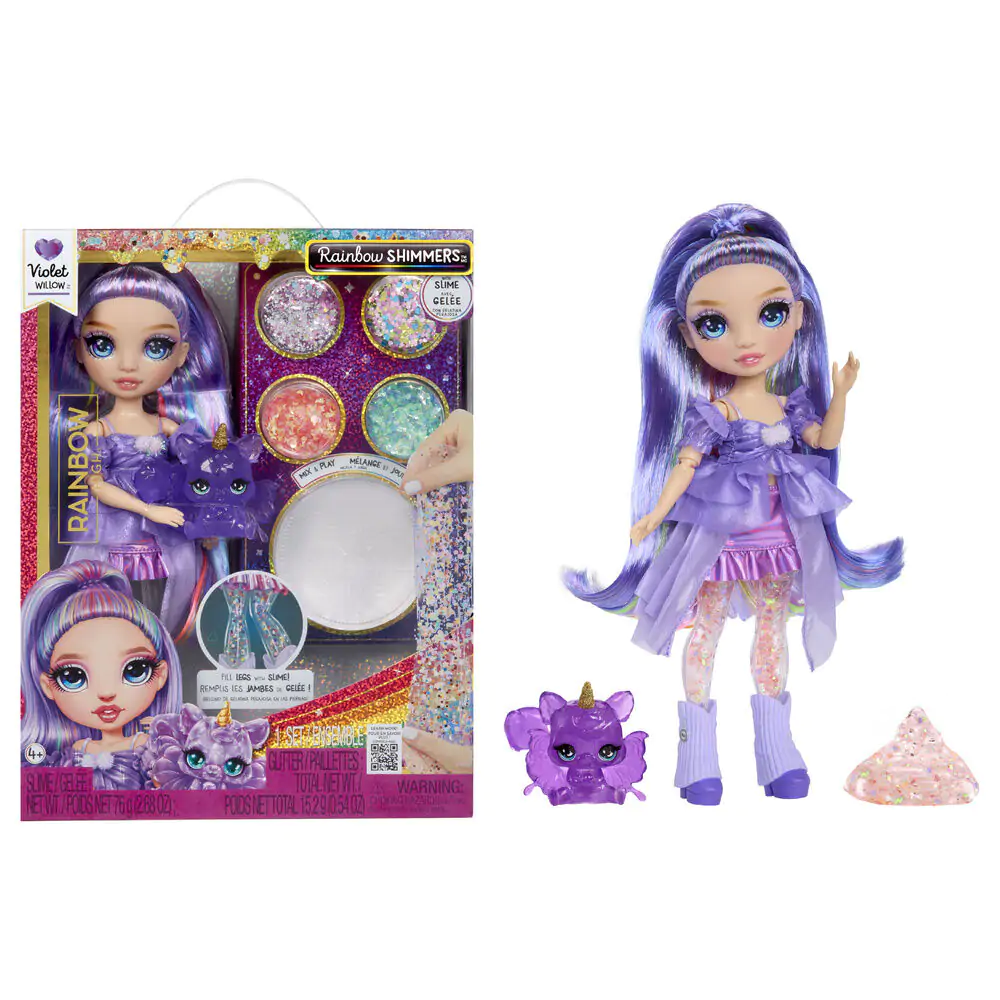 Rainbow High Rainbow Shimmers Feature Fantasy Violet lutka fotografija izdelka